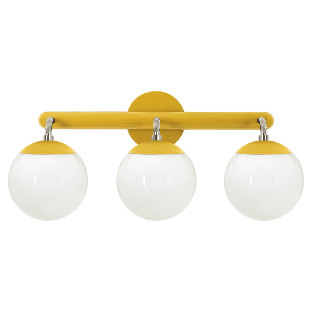 Nickel and ochre color Legend 3 sconce Dutton Brown lighting