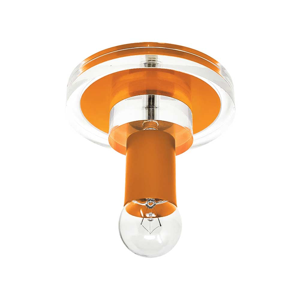 Orange color Lepore flush mount Dutton Brown lighting