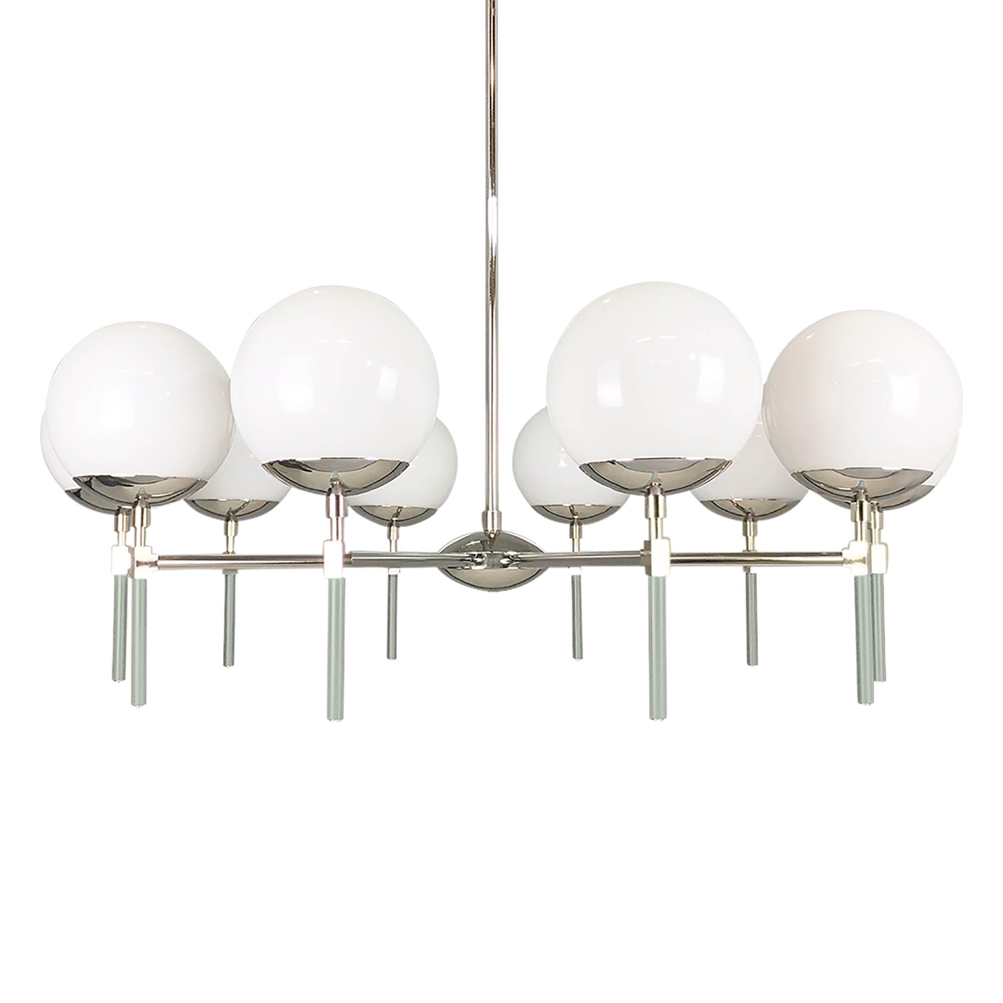 Nickel and spa color Lolli chandelier 36" Dutton Brown lighting