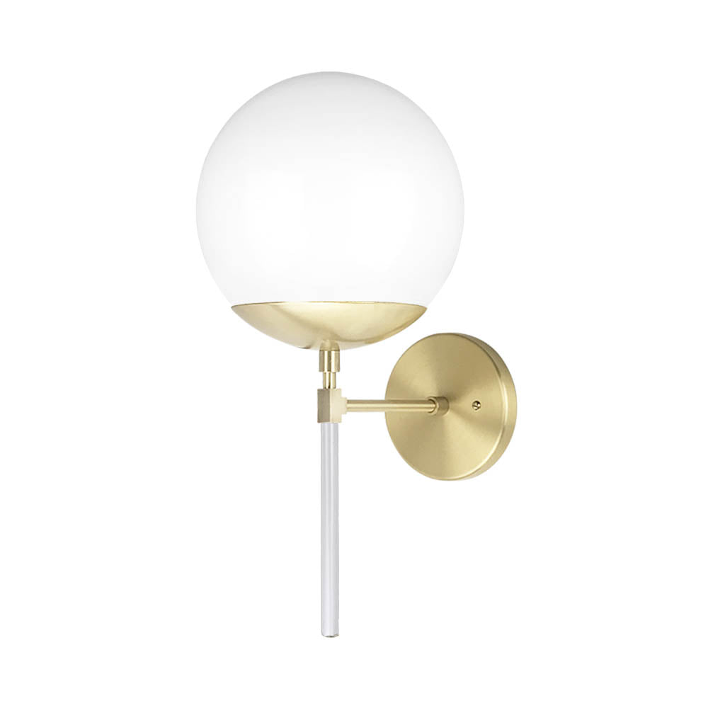 Brass and chalk color Lolli sconce 8" Dutton Brown lighting