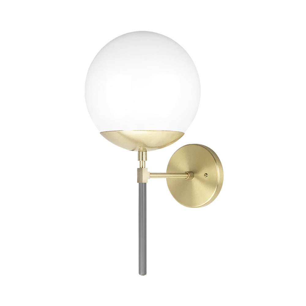 Brass and charcoal color Lolli sconce 8" Dutton Brown lighting