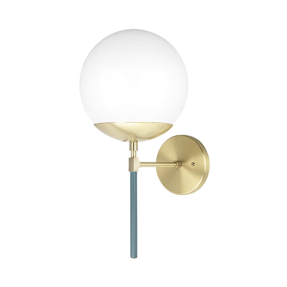 Brass and lagoon color Lolli sconce 8" Dutton Brown lighting