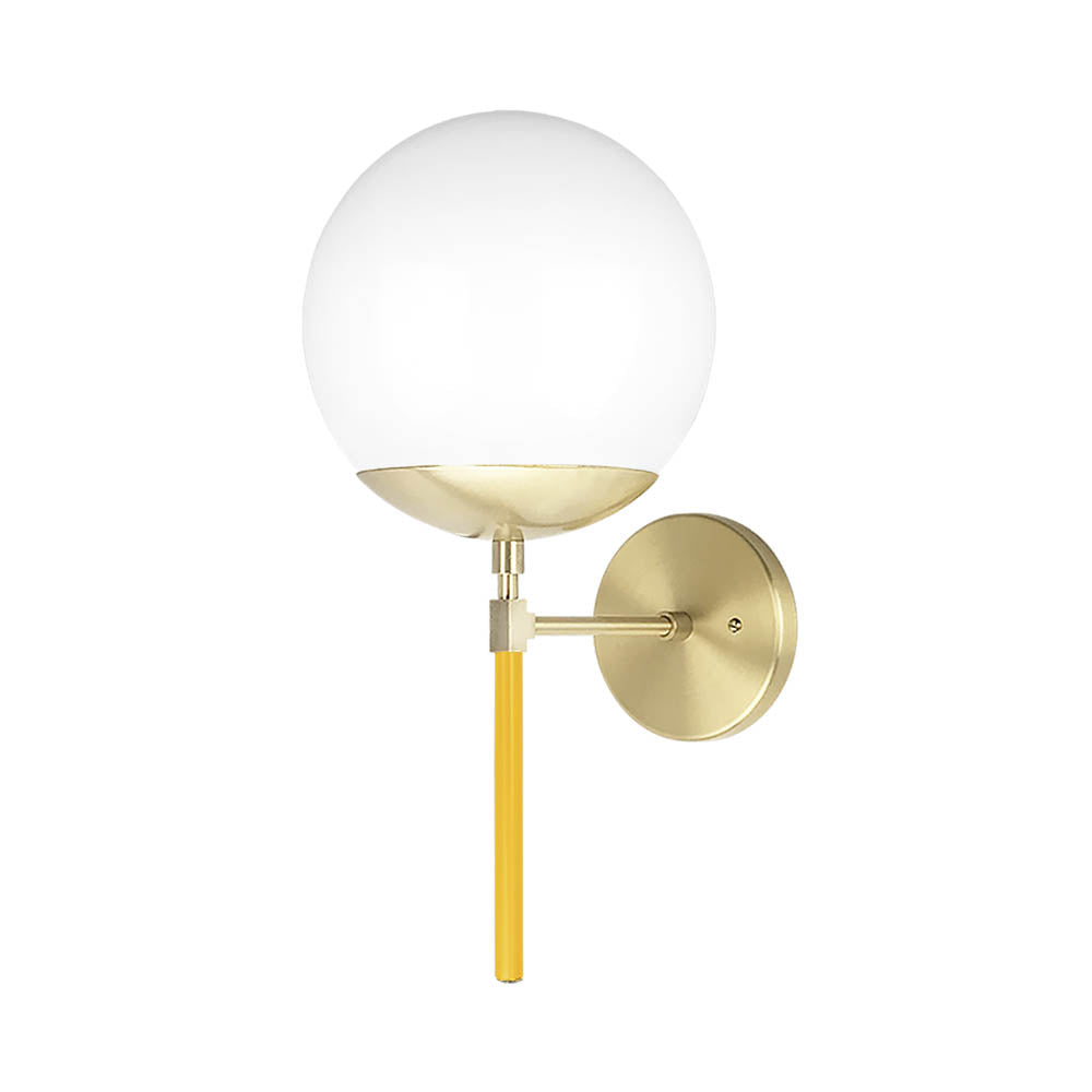 Brass and ochre color Lolli sconce 8" Dutton Brown lighting
