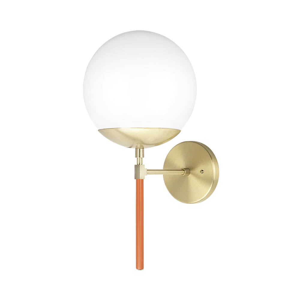 Brass and orange color Lolli sconce 8" Dutton Brown lighting