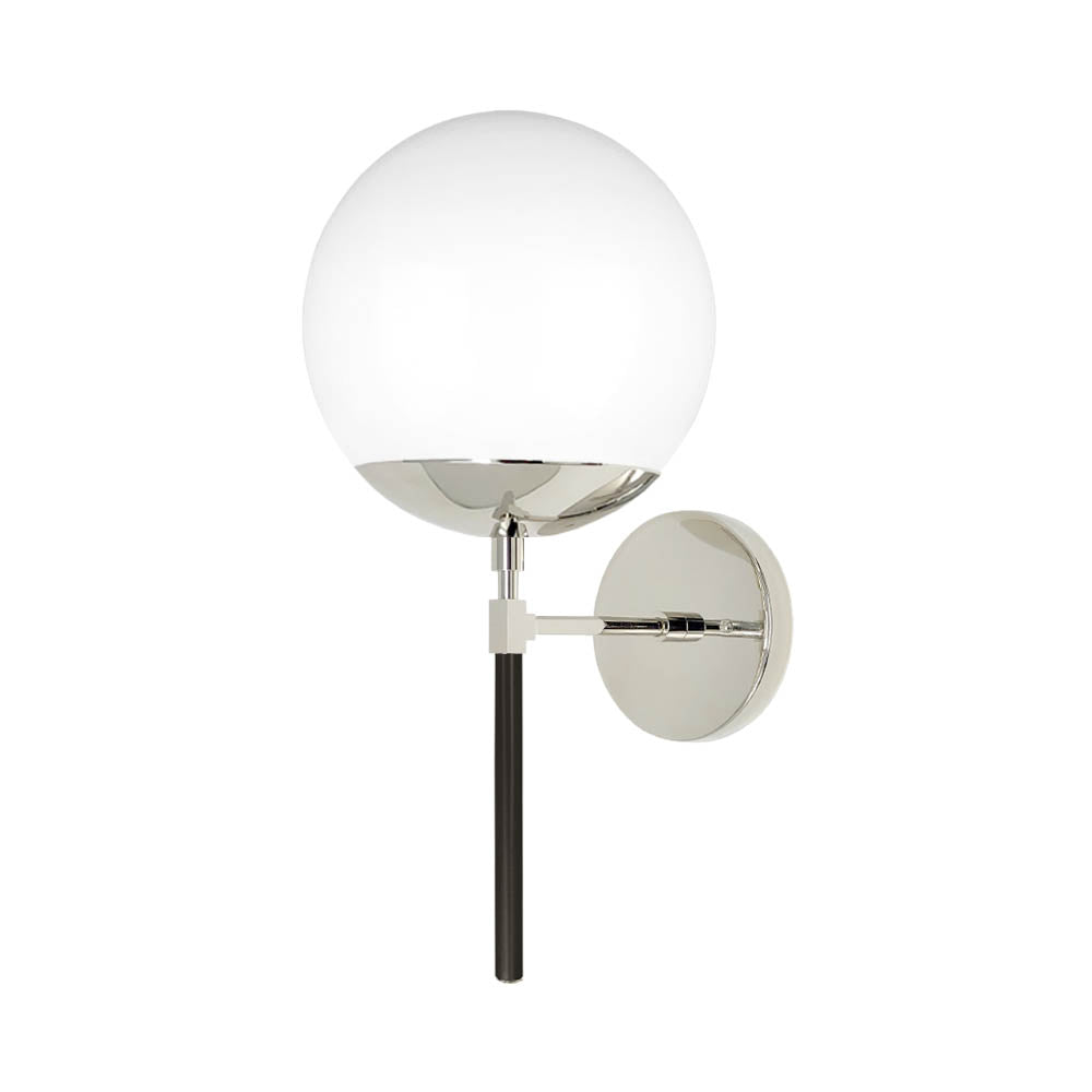 Nickel and black color Lolli sconce 8" Dutton Brown lighting