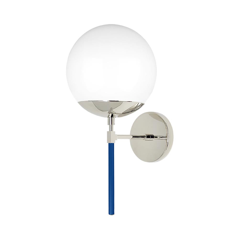 Nickel and cobalt color Lolli sconce 8" Dutton Brown lighting