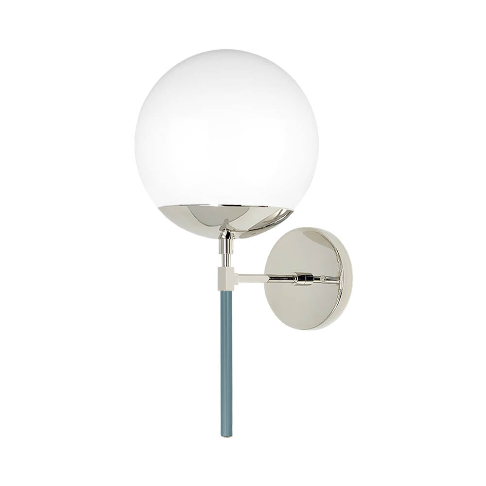 Nickel and python green color Lolli sconce 8" Dutton Brown lighting
