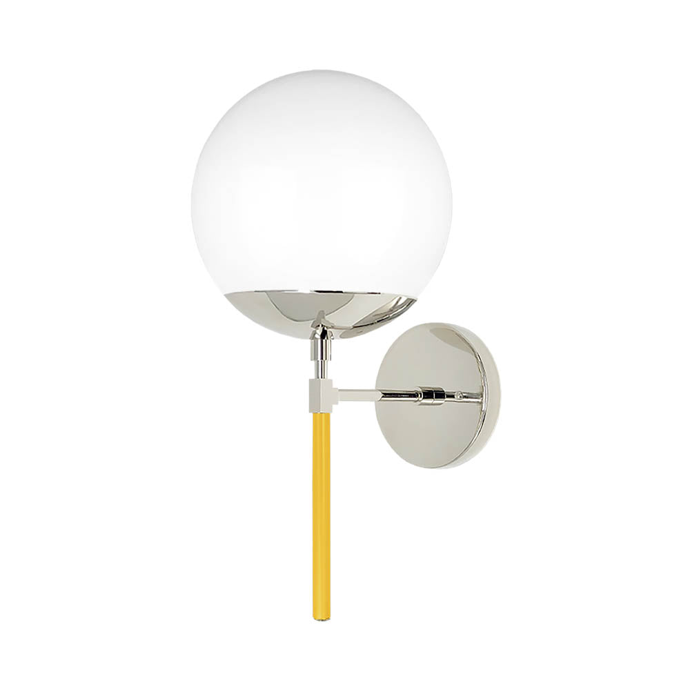 Nickel and ochre color Lolli sconce 8" Dutton Brown lighting