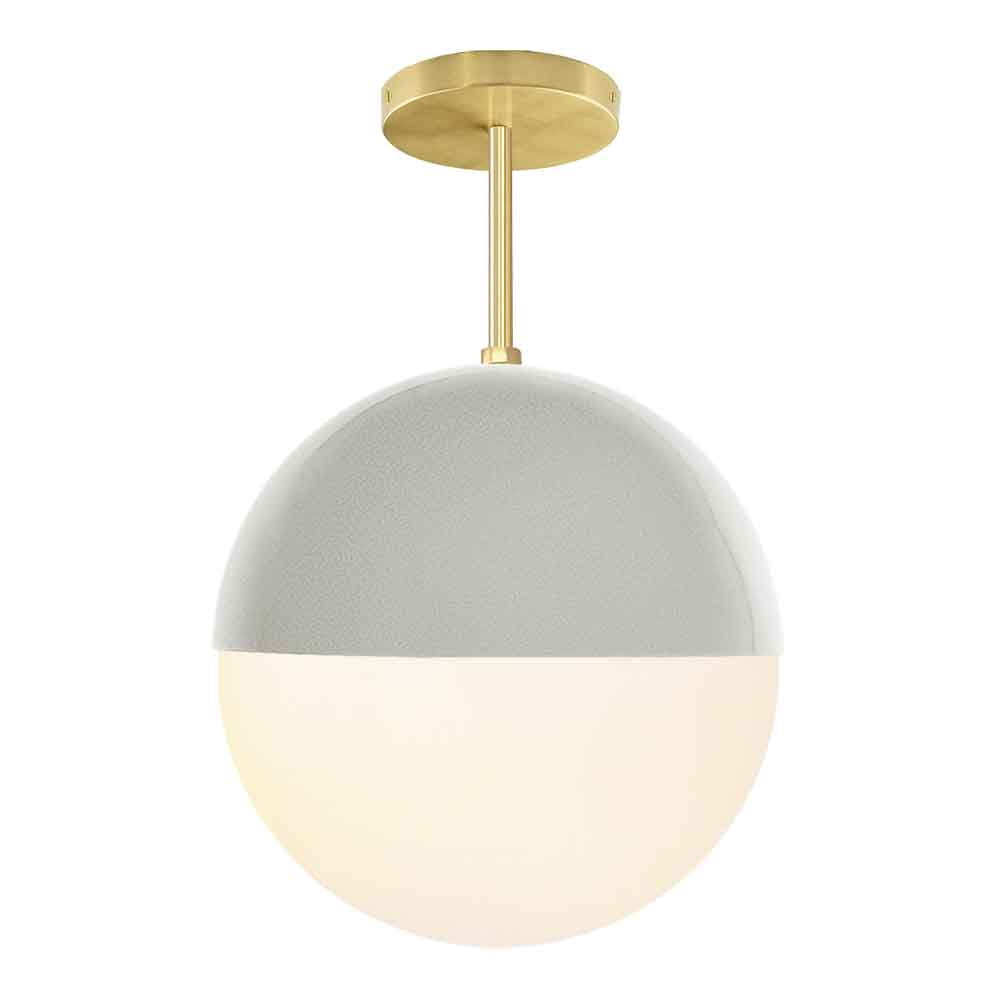 Brass and chalk color Lure flush mount 12" Dutton Brown lighting