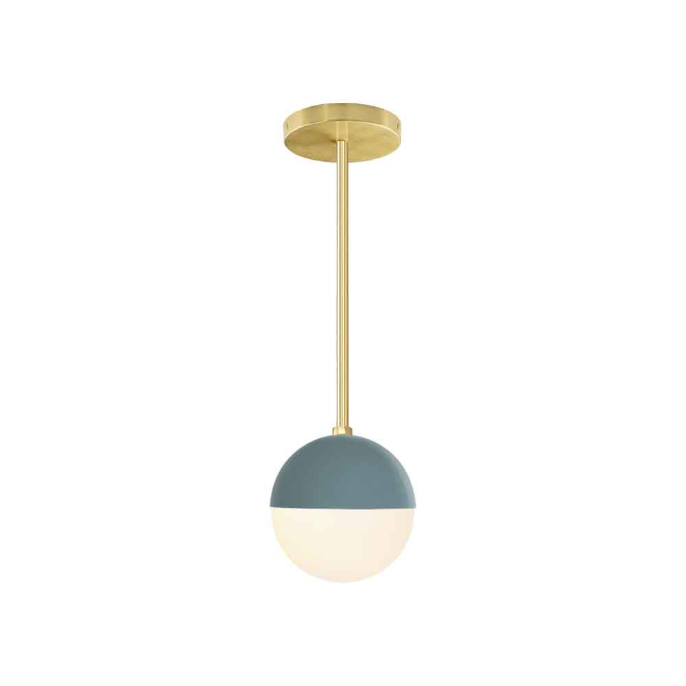 Brass and lagoon color Lure pendant 6" Dutton Brown lighting