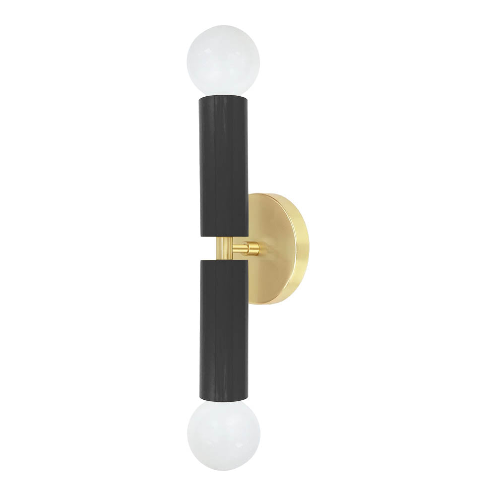 Brass and black color Monarch sconce Dutton Brown lighting
