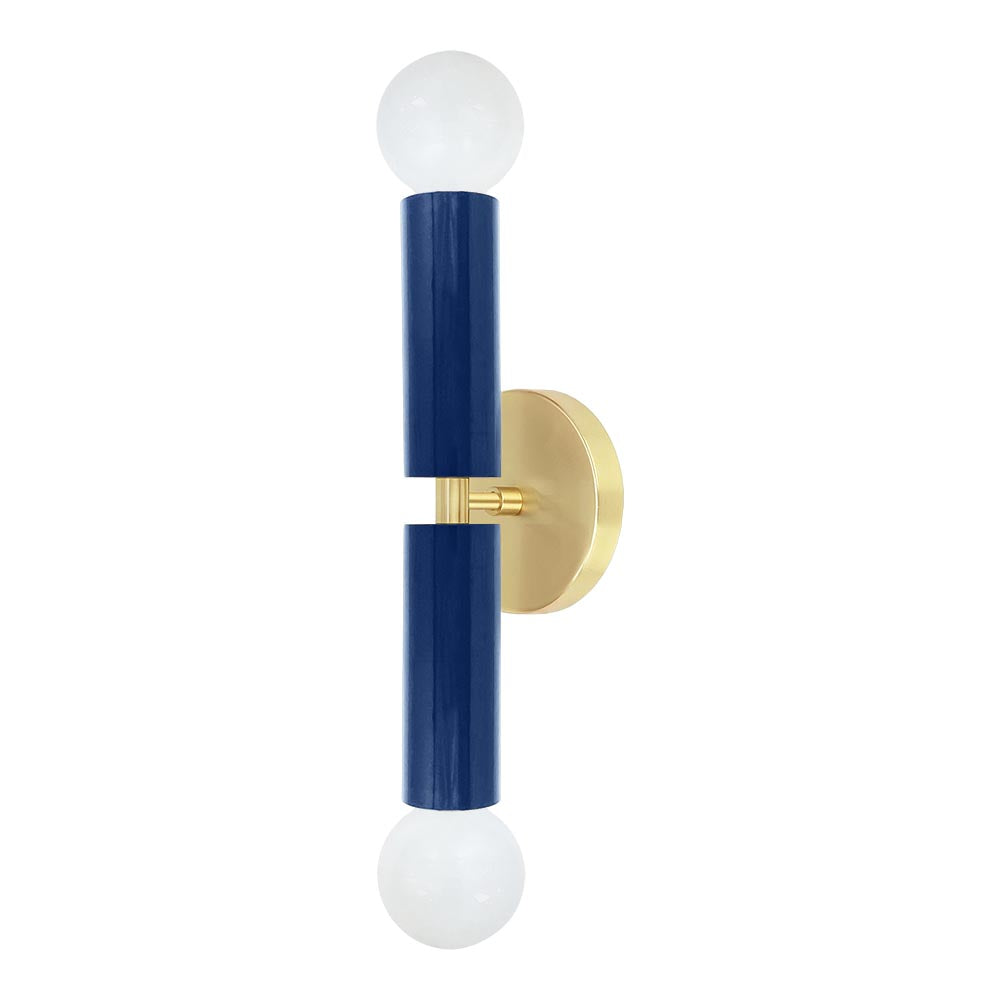 Brass and cobalt color Monarch sconce Dutton Brown lighting