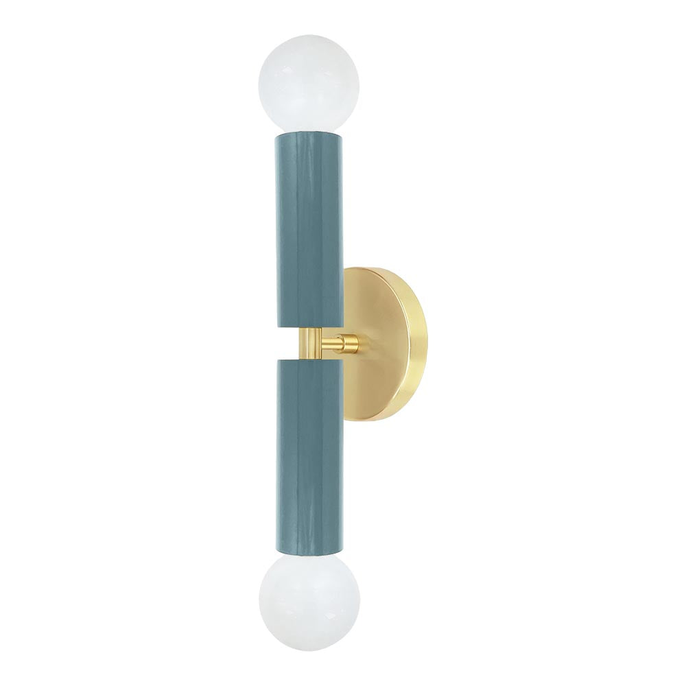 Brass and lagoon color Monarch sconce Dutton Brown lighting