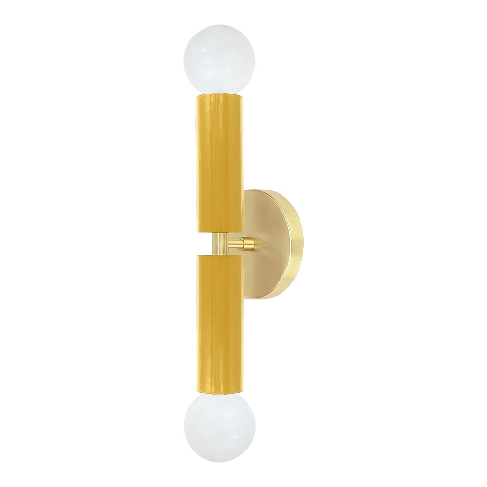 Brass and ochre color Monarch sconce Dutton Brown lighting