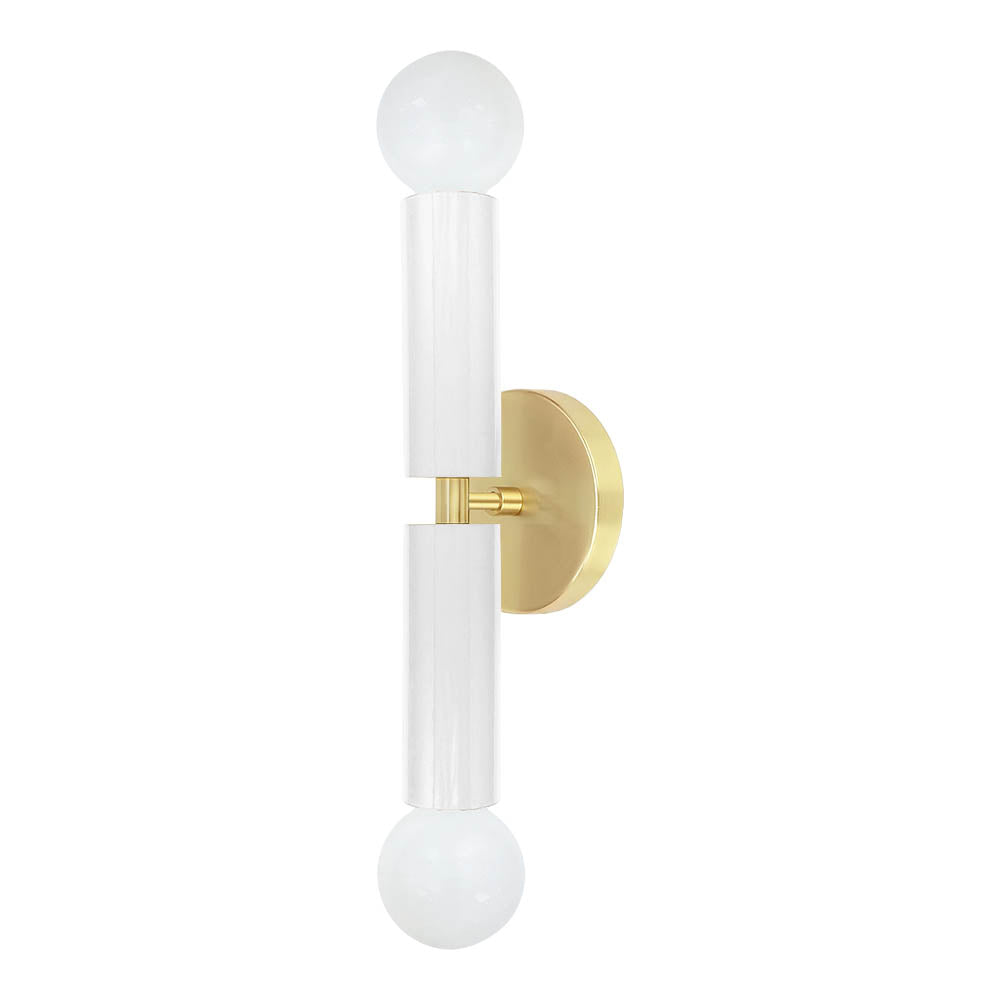 Brass and white color Monarch sconce Dutton Brown lighting