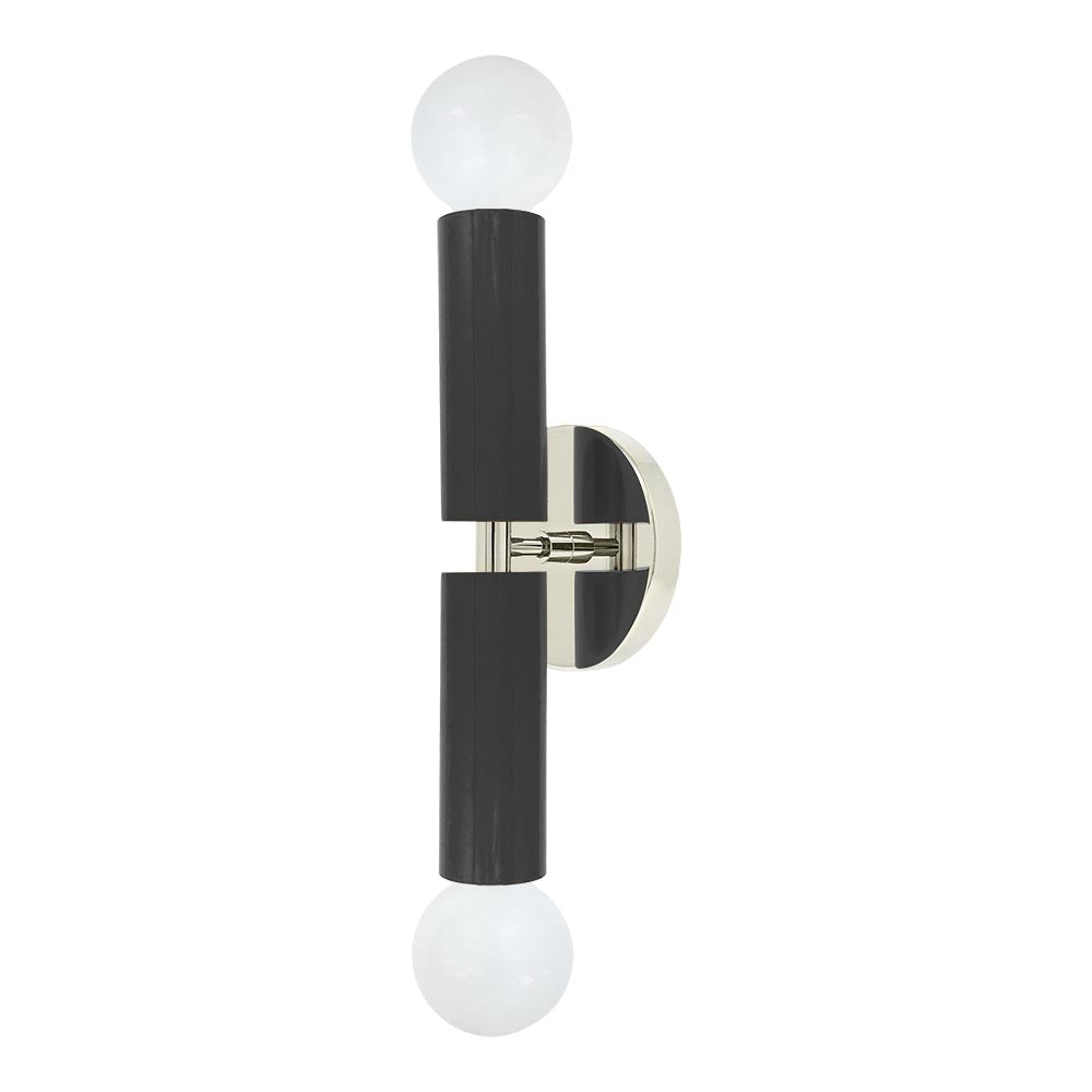 Nickel and black color Monarch sconce Dutton Brown lighting