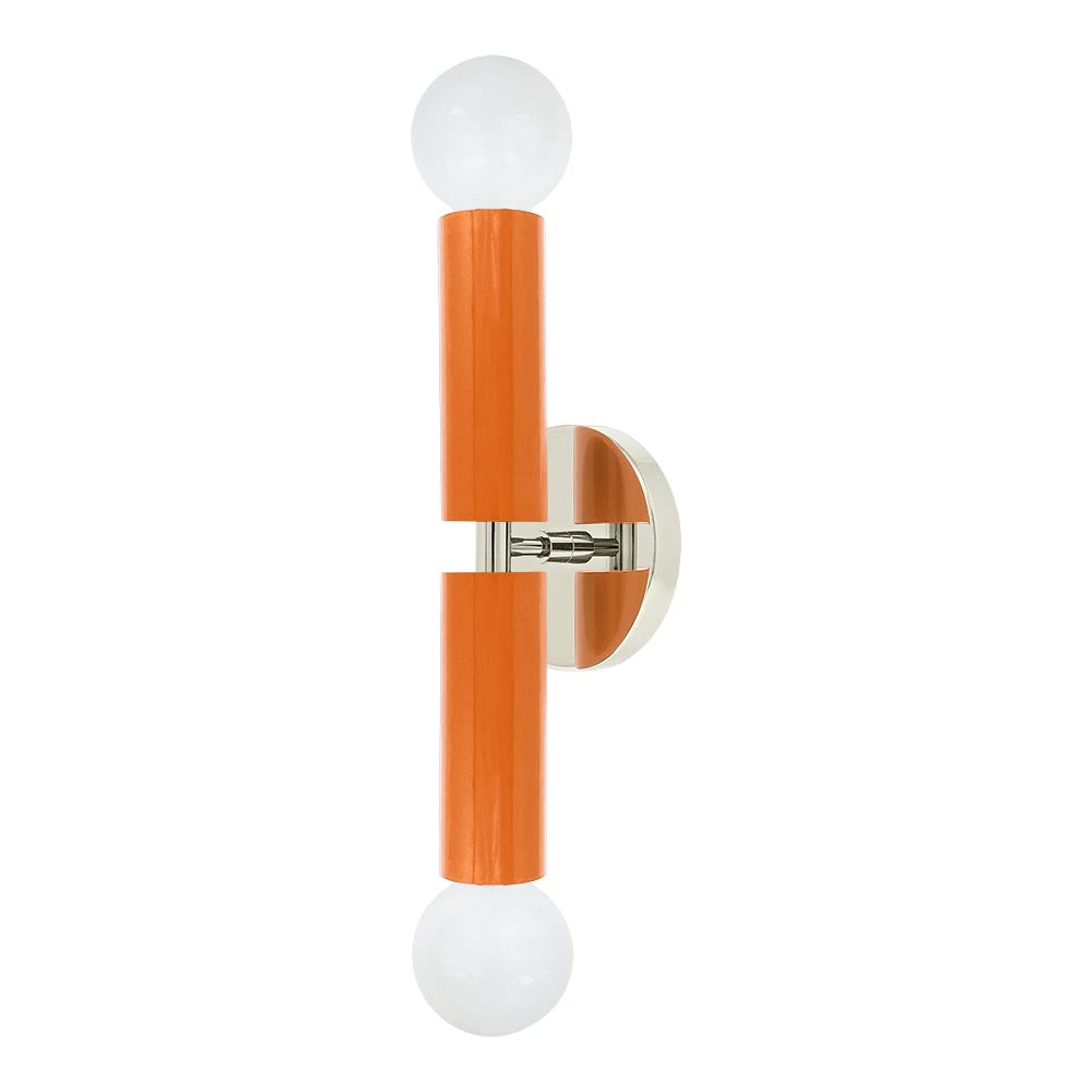 Nickel and orange color Monarch sconce Dutton Brown lighting