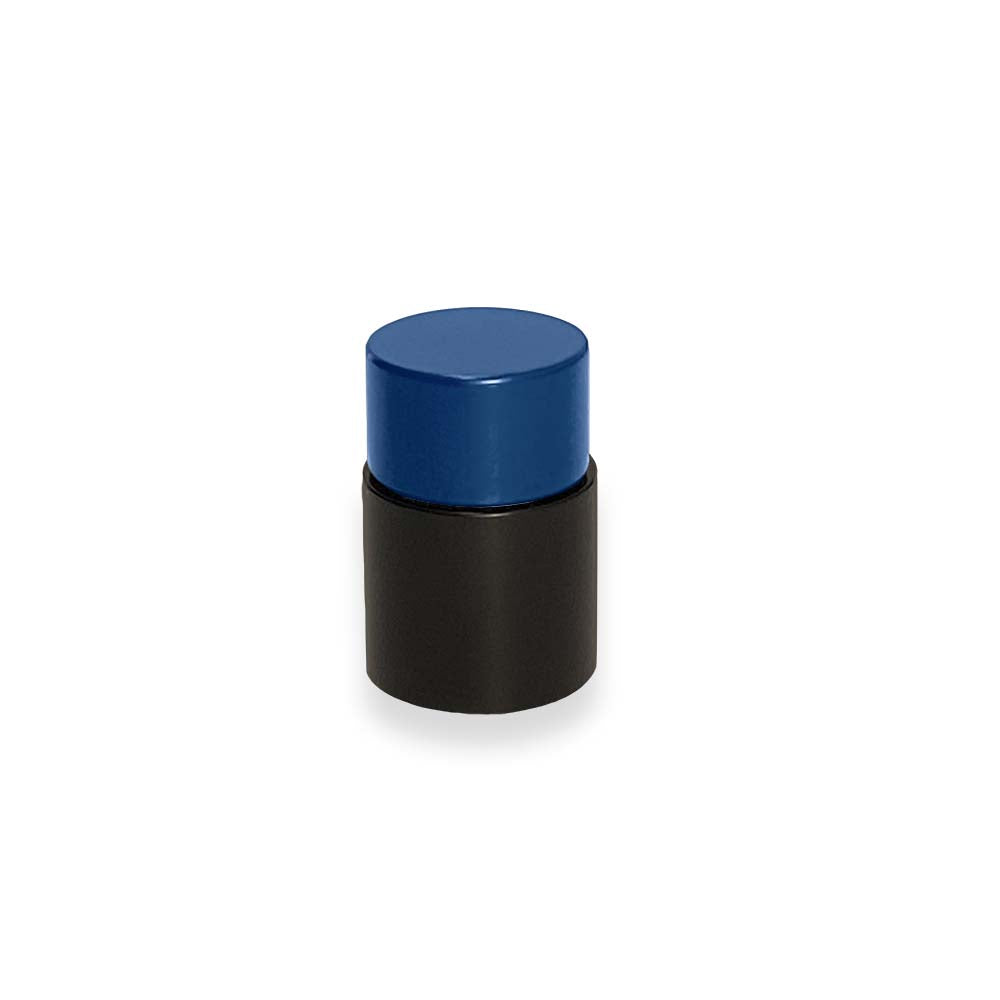 Black and cobalt color Nip knob Dutton Brown hardware