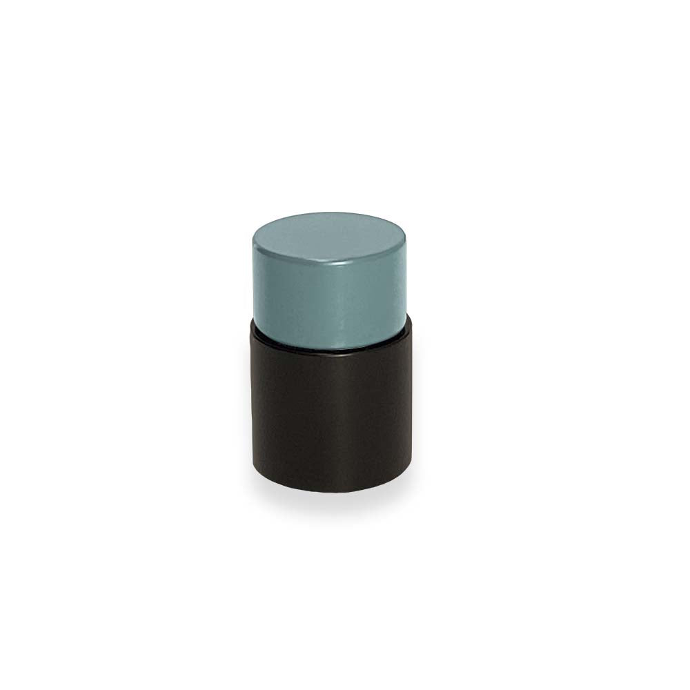 Black and lagoon color Nip knob Dutton Brown hardware