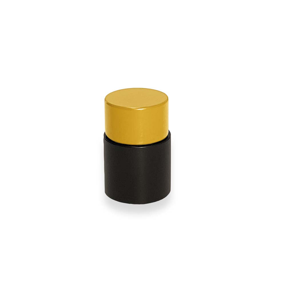Black and ochre color Nip knob Dutton Brown hardware