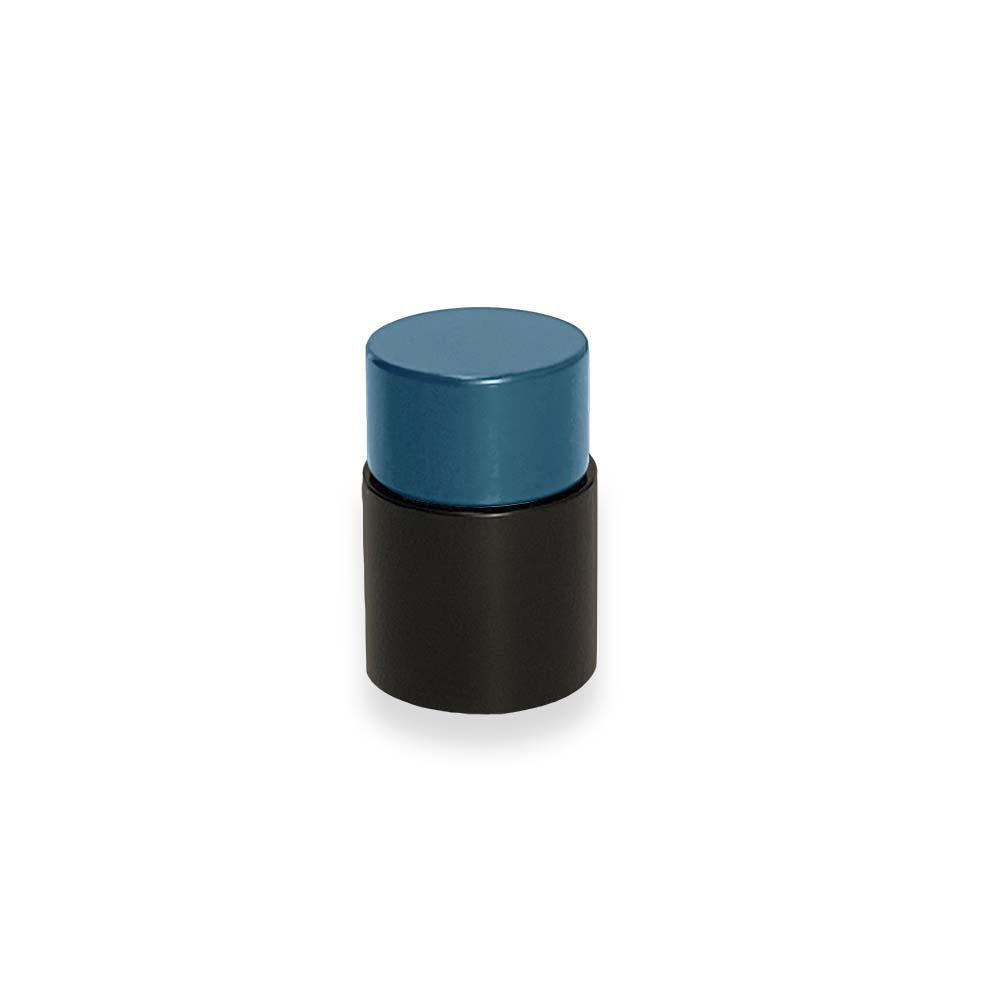 Black and slate blue color Nip knob Dutton Brown hardware