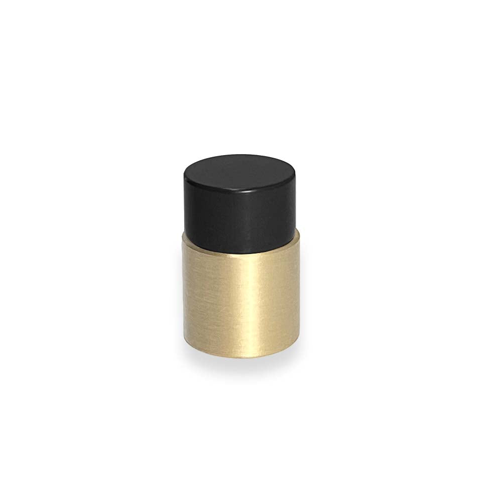 Brass and black color Nip knob Dutton Brown hardware