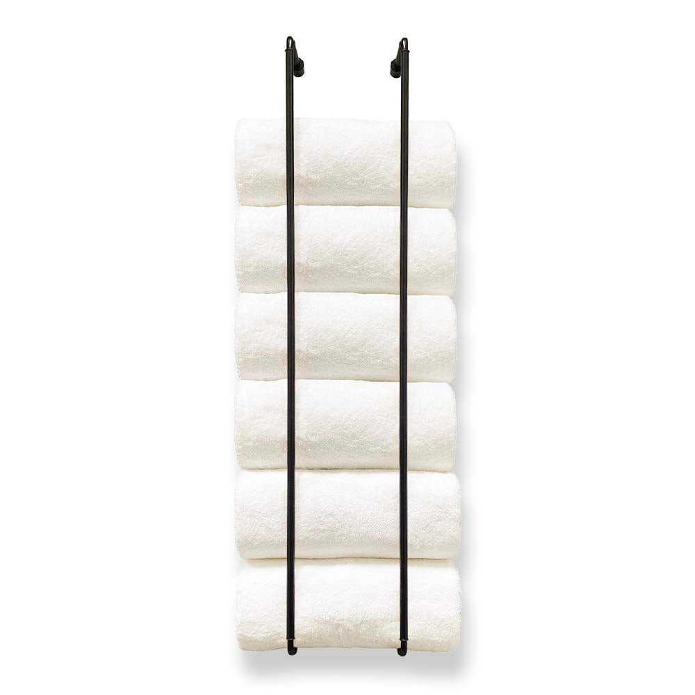 Black Throne towel rack 36" Dutton Brown hardware