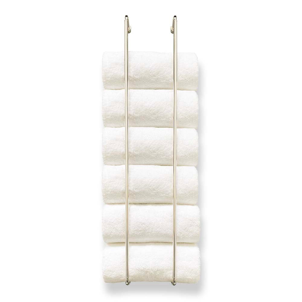 Nickel Throne towel rack 36" Dutton Brown hardware
