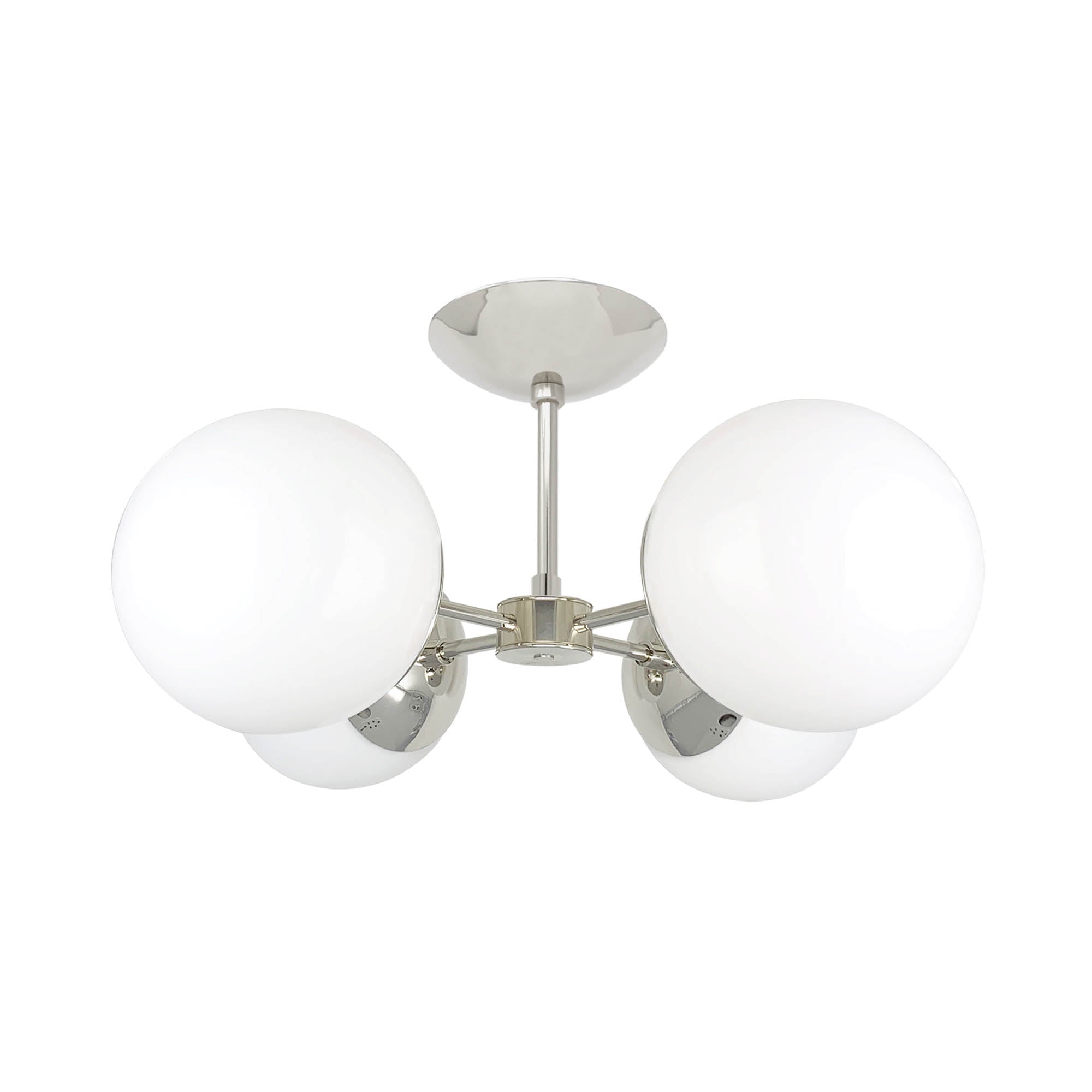 Nickel Orbi flush mount Dutton Brown lighting