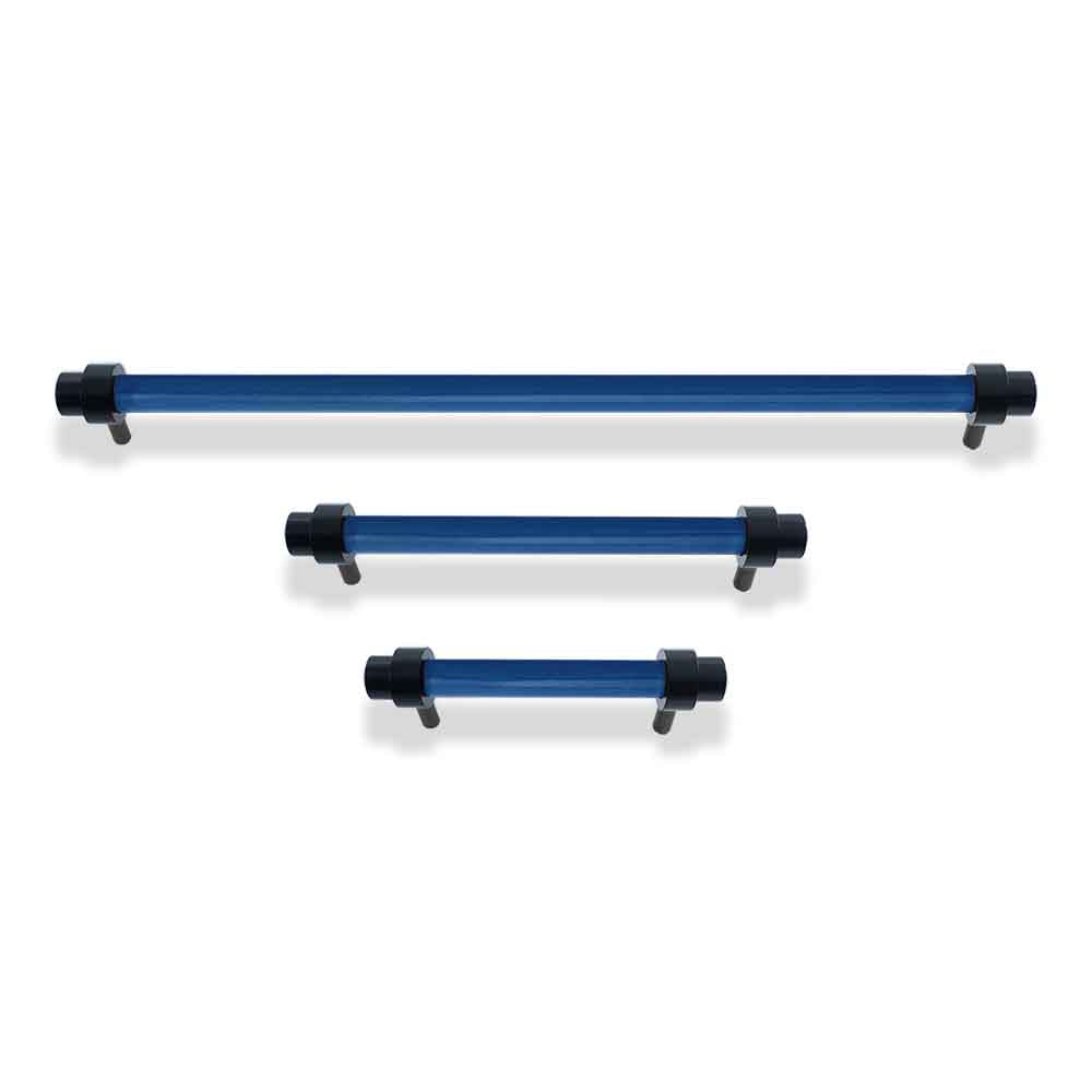 Black and cobalt color Persona pull Dutton Brown hardware
