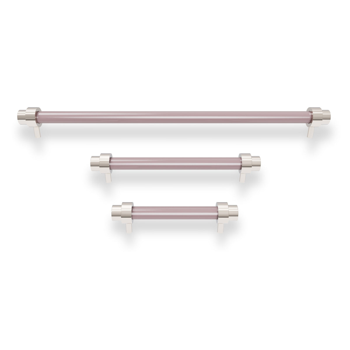 Nickel and barely color Persona Pull - Nickel Dutton Brown hardware