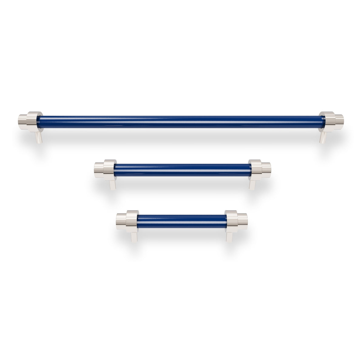 Nickel and cobalt color Persona Pull - Nickel Dutton Brown hardware