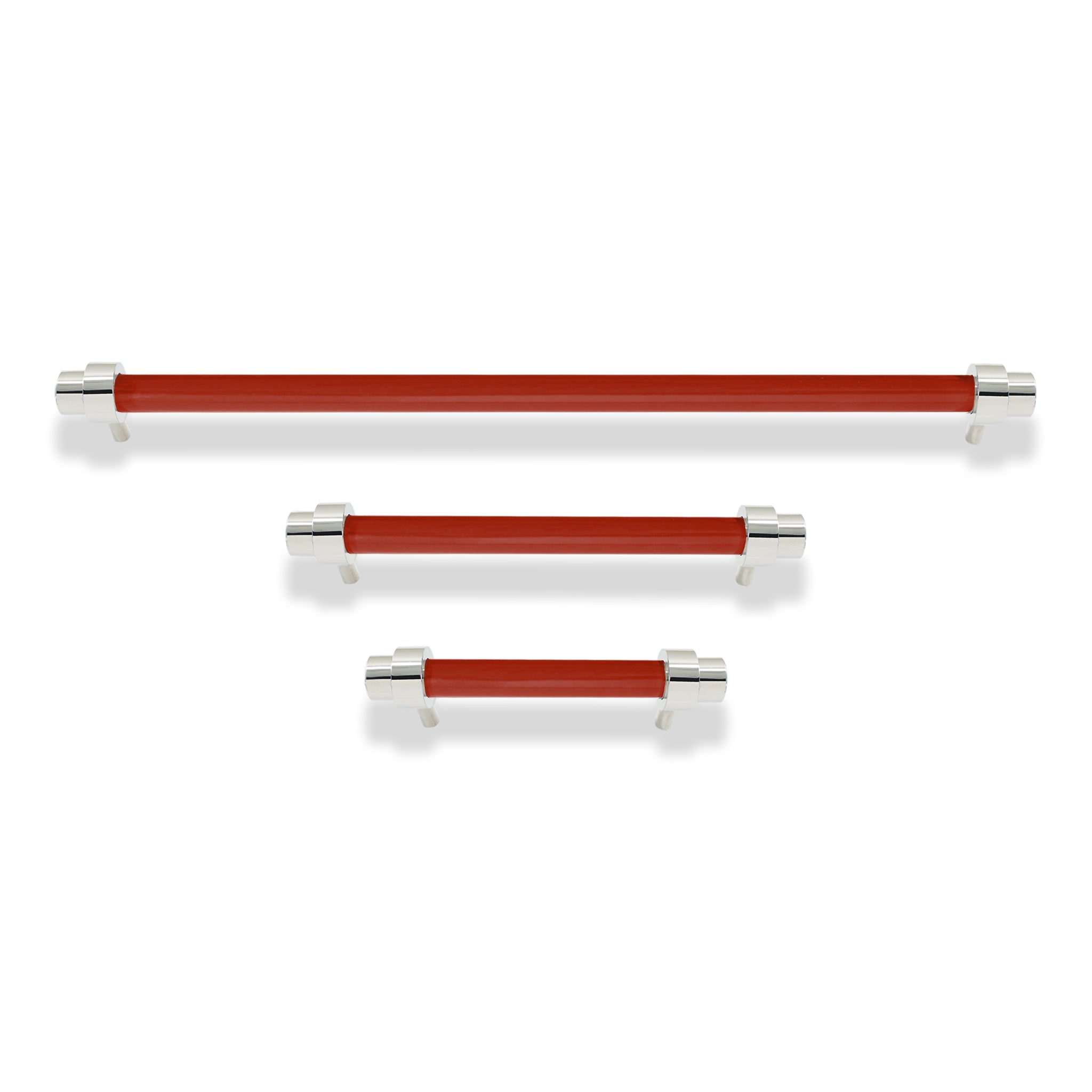 Riding Hood Red nickel color Persona Pull hardware Dutton Brown.