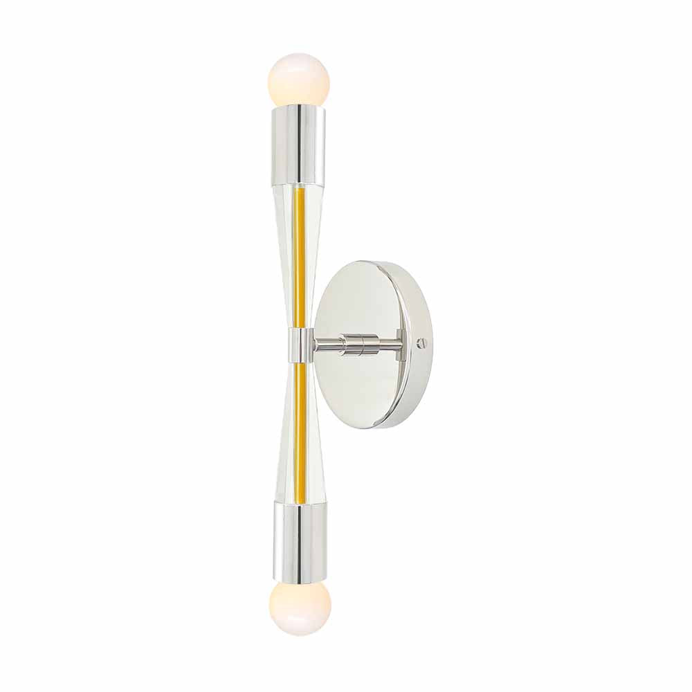 Nickel and ochre color Phoenix sconce Dutton Brown lighting