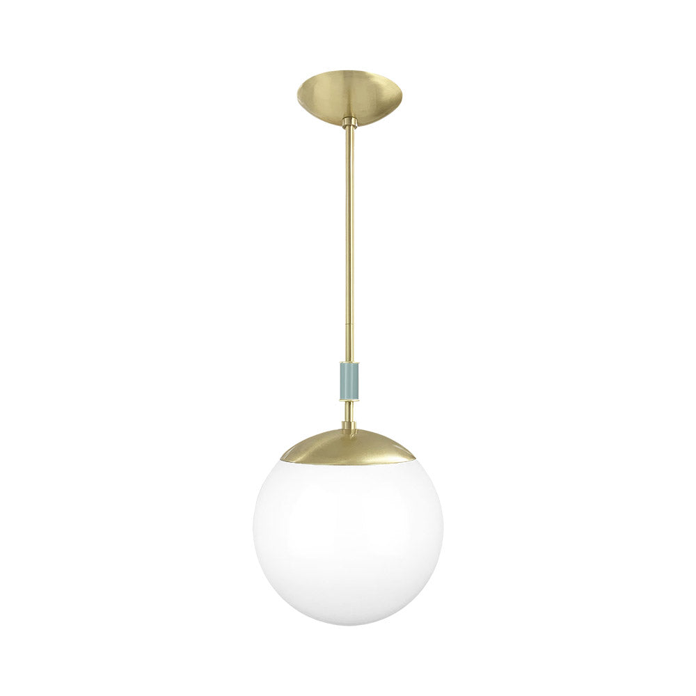 Brass and lagoon color Pop pendant 10" Dutton Brown lighting