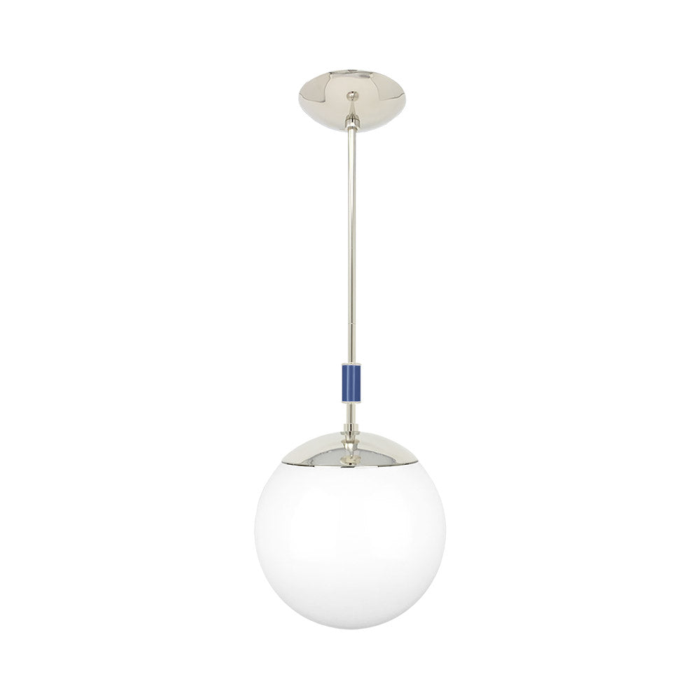 Nickel and cobalt color Pop pendant 10" Dutton Brown lighting