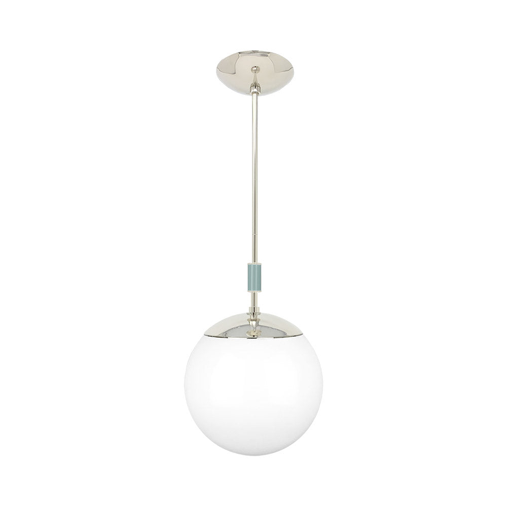 Nickel and lagoon color Pop pendant 10" Dutton Brown lighting