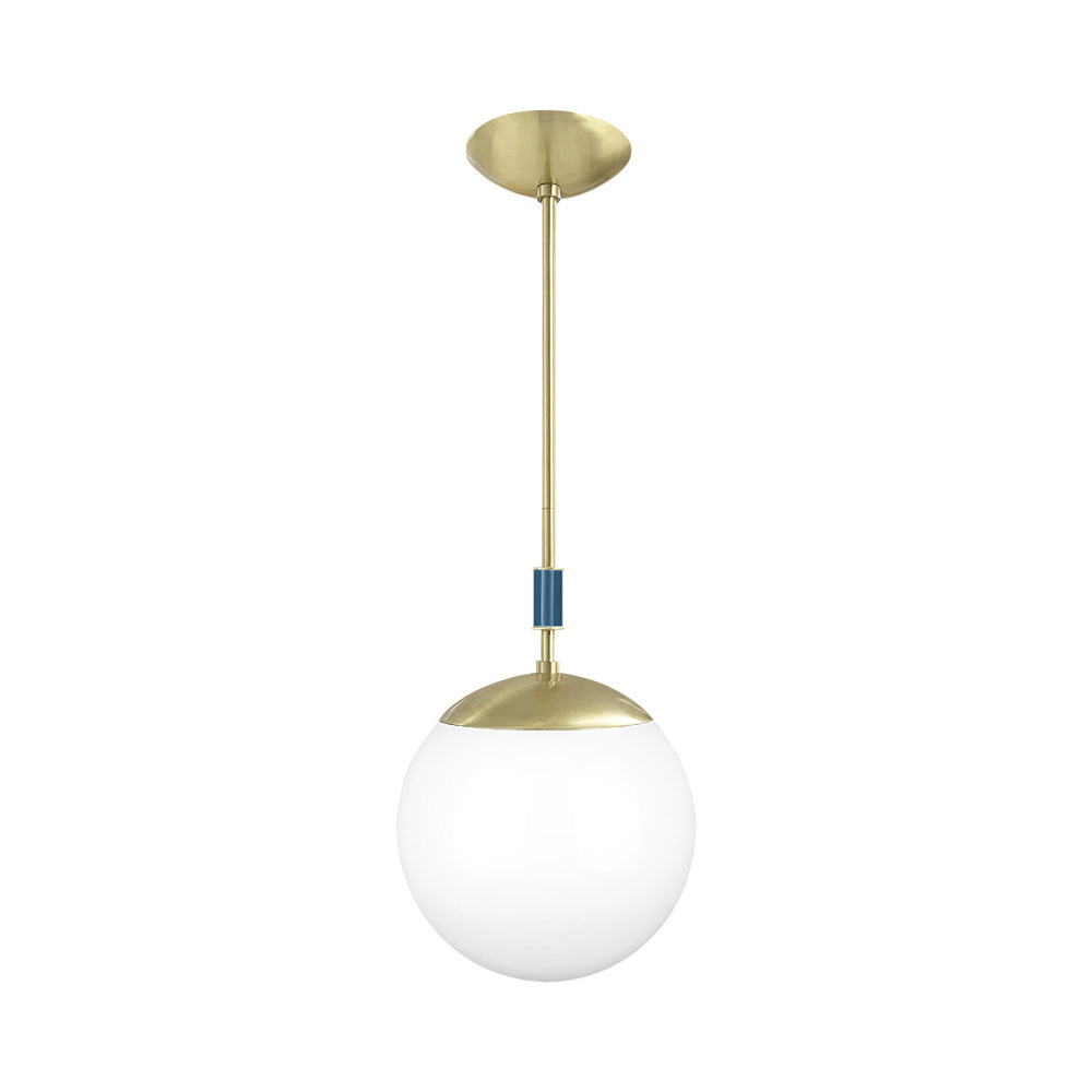 Brass and slate blue color Pop pendant 10" Dutton Brown lighting