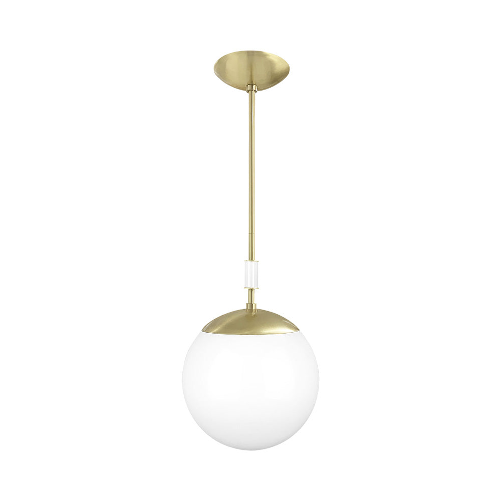 Brass and white color Pop pendant 10" Dutton Brown lighting