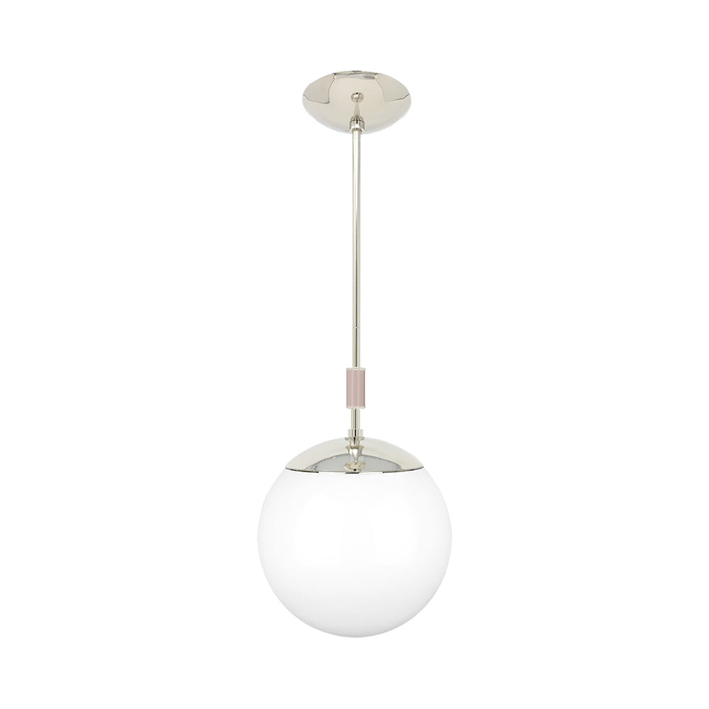 Nickel and barely color Pop pendant 10" Dutton Brown lighting