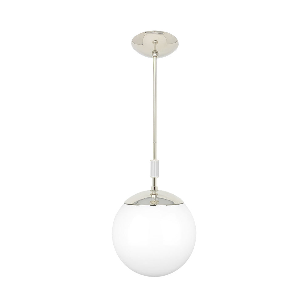 Nickel and chalk color Pop pendant 10" Dutton Brown lighting