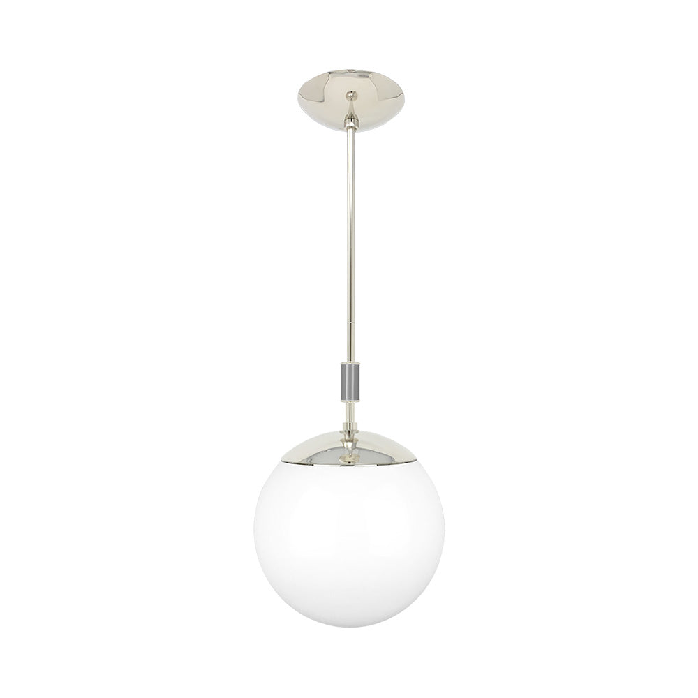 Nickel and charcoal color Pop pendant 10" Dutton Brown lighting