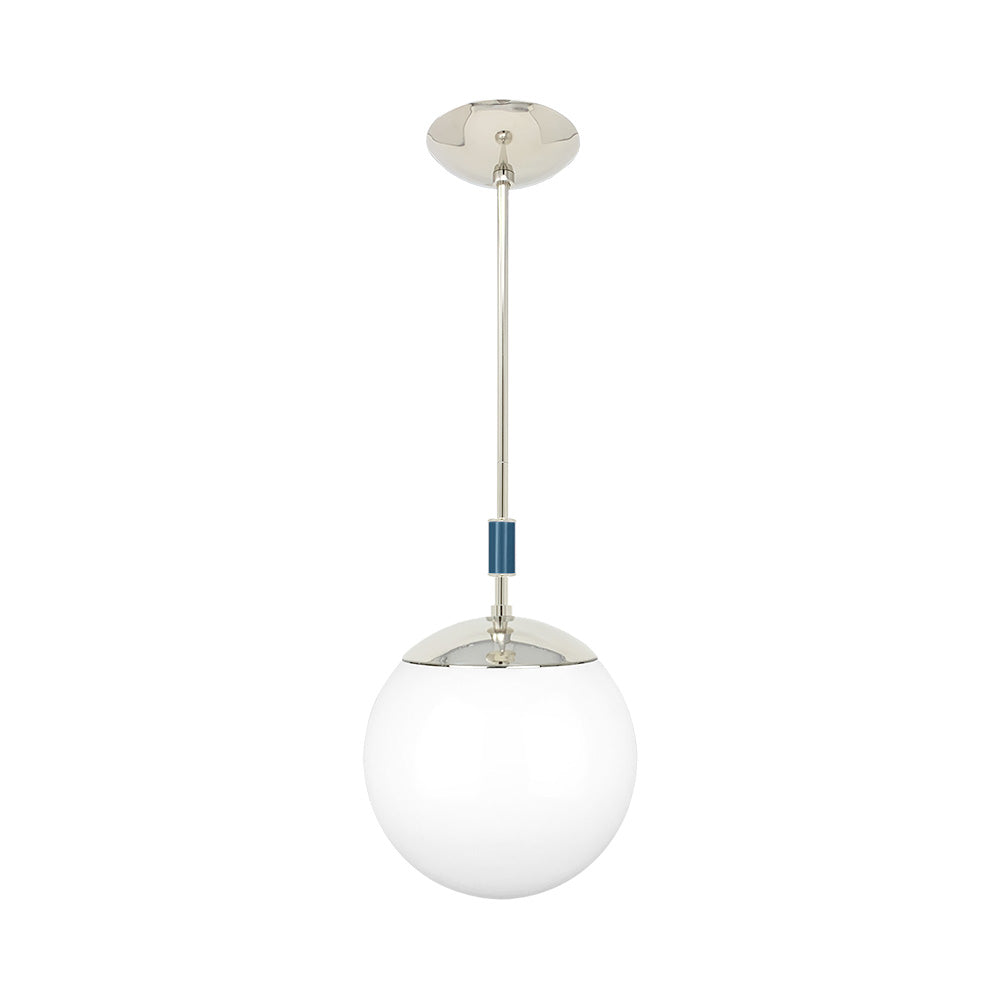 Nickel and slate blue color Pop pendant 10" Dutton Brown lighting