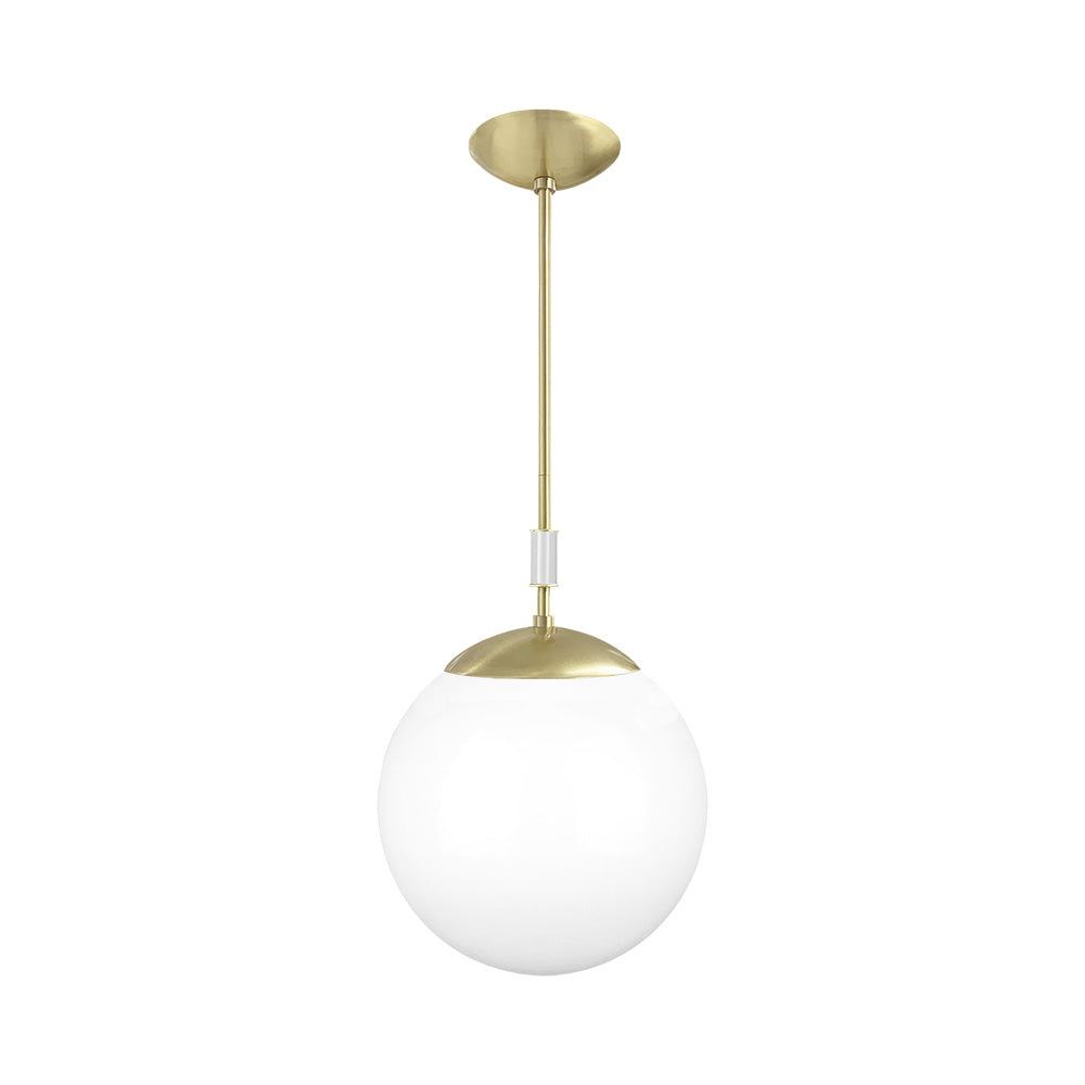 Brass and chalk color Pop pendant 12" Dutton Brown lighting