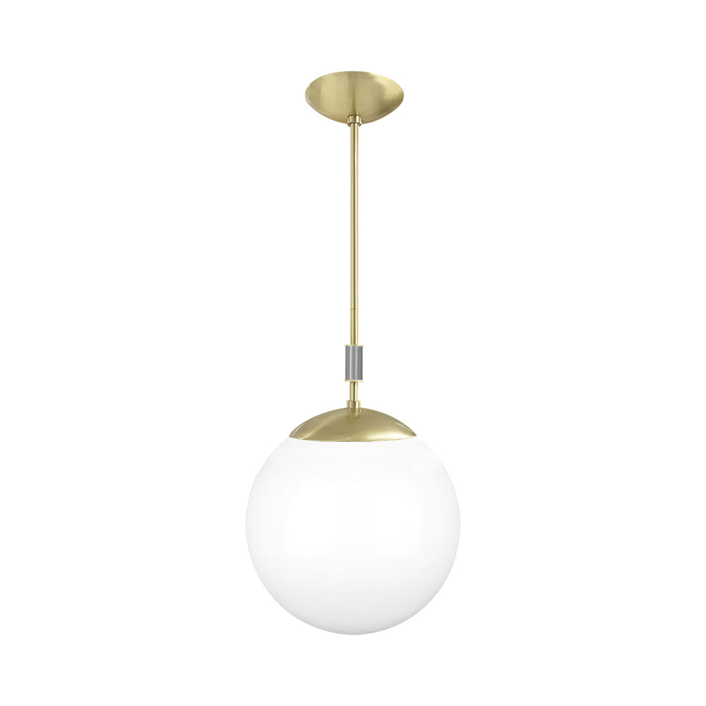 Brass and charcoal color Pop pendant 12" Dutton Brown lighting