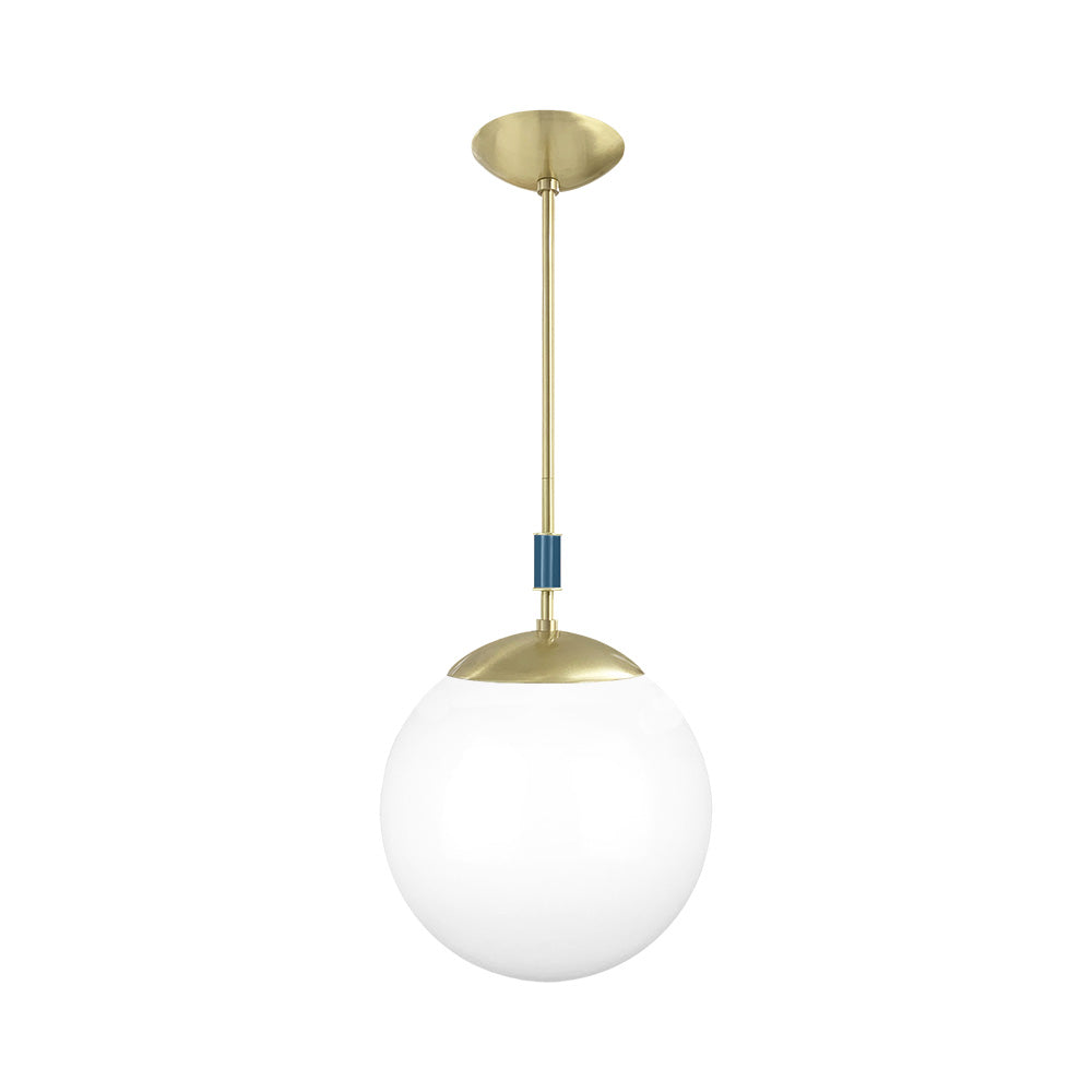 Brass and slate blue color Pop pendant 12" Dutton Brown lighting