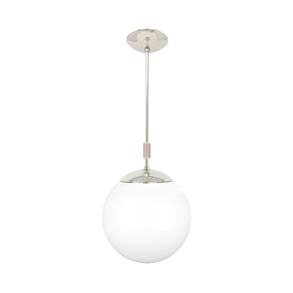 Nickel and barely color Pop pendant 12" Dutton Brown lighting