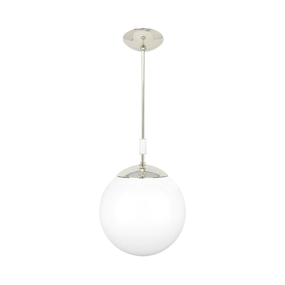 Nickel and white color Pop pendant 12" Dutton Brown lighting