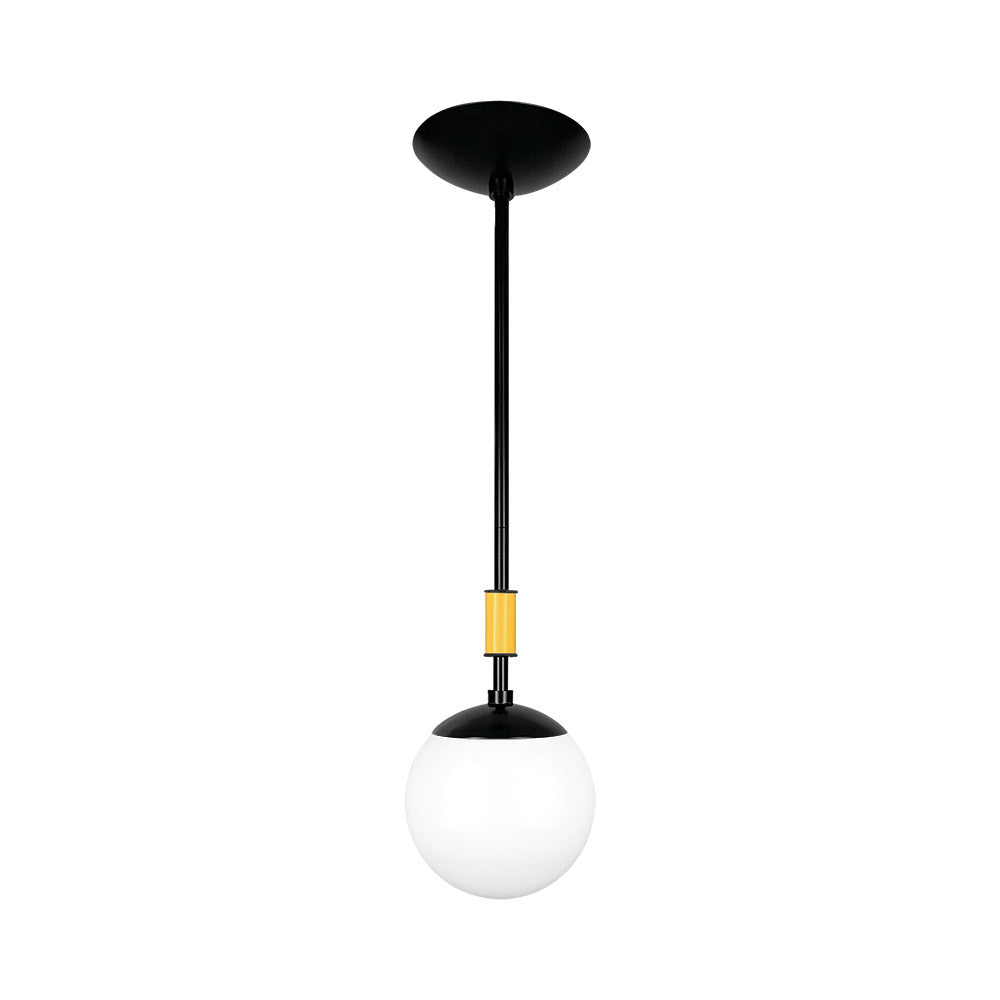 Black and ochre color Pop pendant 6" Dutton Brown lighting