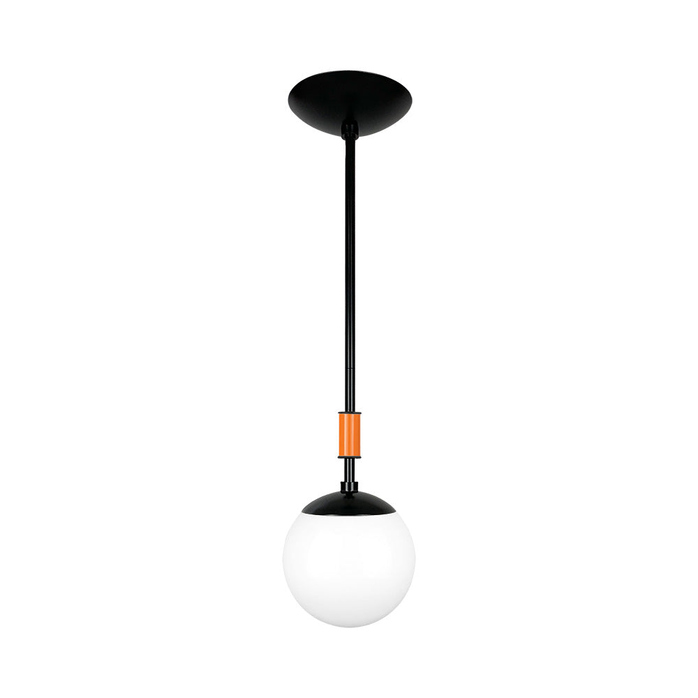 Black and orange color Pop pendant 6" Dutton Brown lighting